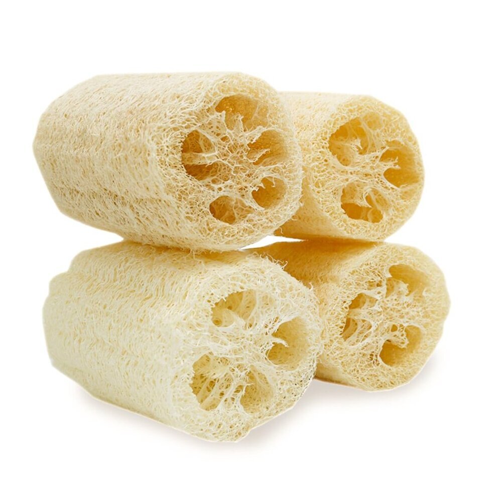 4" Natural Loofah Exfoliating Body Sponge Scrubber for Skin Care in Bath Spa Sho